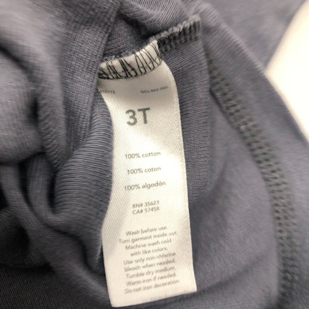 Carter's I Boys Long Sleeve Gray Tee 100% Cotton - Picture 4 of 4